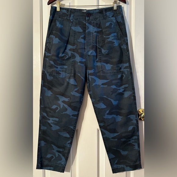 SUNDRY 29 Camo Pocket Pant Mineral Wash Blue MADE USA 🇺🇸 BUTTON FLY Cotton CLEAN - Picture 2 of 13